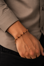 Load image into Gallery viewer, Mahadev Rudraksha Gold-Tone Bracelet