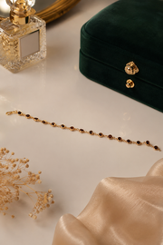 RudraAura Gold-Tone Rudraksha Bracelet