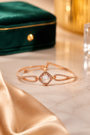 Aurora Radiance Rose Gold Crystal Bracelet