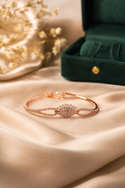 Evil Eye Aura Rose Gold Crystal Bracelet