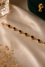 Load image into Gallery viewer, RudraAura Gold-Tone Rudraksha Bracelet