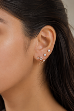 Load image into Gallery viewer, Celestial Bloom Ear Climber Stud