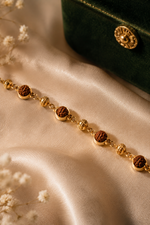 Load image into Gallery viewer, Trinetra Rudraksha Gold-Tone Bracelet
