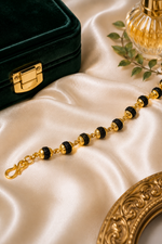 Load image into Gallery viewer, Adiyogi Rudraksha Gold-Tone Bracelet