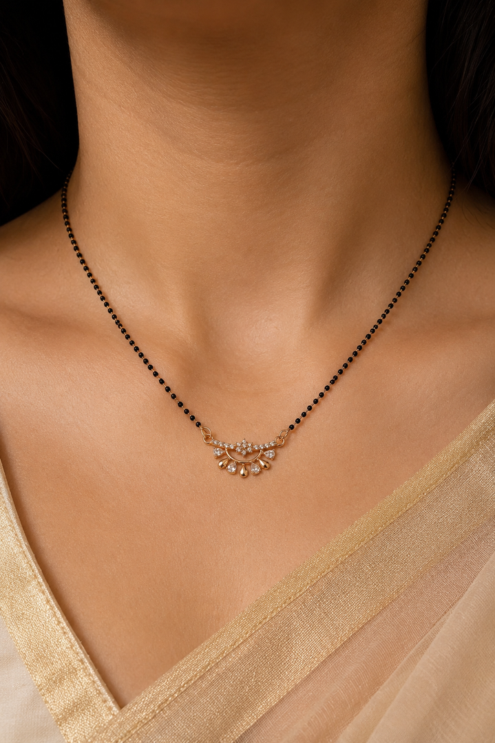 Celestial Bloom Rose Gold Mangalsutra