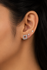 Load image into Gallery viewer, Luxe Prism Square Stud