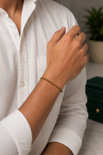 Load image into Gallery viewer, Shivansh Rudraksha Gold-Tone Bracelet